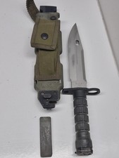 1996 Buck 188 Civilian Bayonet Survival Fixed Blade Combat Bowie Knife & Sheath picture