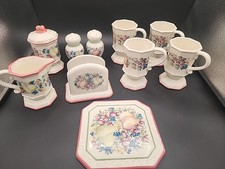Vtg 11 Pc Set AVON SWEET COUNTRY Harvest Ceramic Tableware 1990s Excellent Cond picture