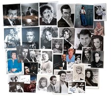 Large Lot of 33 Preprint Celebrity Fan Autographs Movie & TV Stars Signed Photos picture