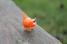 Glass cat Miniature, Animals Glass, Art Glass cat, Glass Blown cat , Sculpture picture