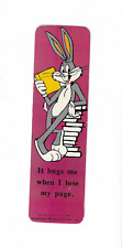 vtg 1987 Warner Bros. Bookmark Bugs Bunny It's me when I lose page STOP POSTERS picture