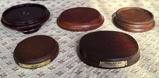 5  Vintage Wooden Figurine Display Stands picture
