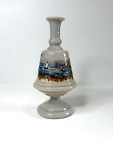 Antique Victorian Opaline Hand Painted Glass Bud Vase picture