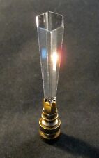 Lamp Finial-TAPERED SPEAR-Crystal Lamp Finial-Antique Brass Base picture