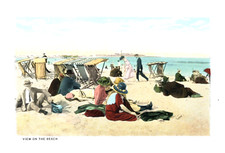 Vintage Hampton Beach NH Double Sided Post Card Size Photo. picture