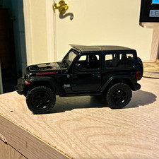 Kinsmart Jeep Wrangler Rubicon Black Diecast Model Car 1:34 Scale picture