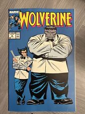 WOLVERINE #8 (Marvel, 1989) Iconic Grey Joe Fix It Hulk Cover White Pages VF/VF+ picture