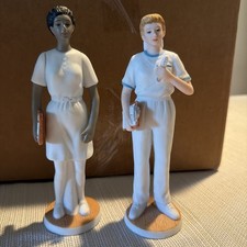 Leffon China Set of 2 Figurines Nurses Excellent Condition Vintage Collectible picture