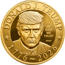EL15-23 President Donald Trump Liberty Coin 1776 - 2026 250th Anniversary Mirror picture