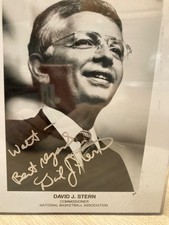 david stern signed and inscribed 8x10. frer shipping picture