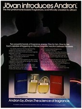 1981 PRINT AD, Andron by Jovan The Science Fragrance Pheromone Created Attract picture
