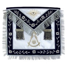 Masonic Regalia Blue Lodge Past Master Apron Hand Embroidered Bullion Vine picture
