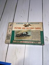 Complete Set of 40 American Heritage Picture and History Cards -Trains 1829-1960 picture