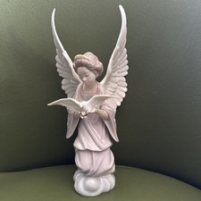 Lladro 6131 Angel of Peace | Original Box | RARE CREAM Colored Wings and Dove picture