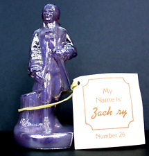 BOYD GLASS ZACHERY FIGURINE PURPLE IRIDESCENT #26 VINTAGE WITH TAGS picture