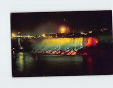 Postcard Illuminated American Falls Niagara Falls New York USA picture