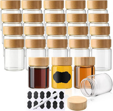 24 Pack 2 Oz Borosilicate Glass Shot Bottles with Lids for Wellness Shots | picture
