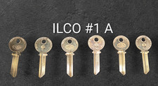 Vintage ILCO Uncut Keys Blanks 50s-70s Discontinued Lot Of 6 Fitchburg Mass USA picture