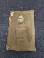 RPPC Postcard Military Young Man WWI World War 1 Uniform Portrait  picture