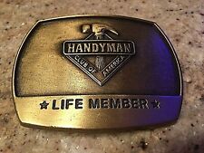 Belt Buckle Vintage Brass Belt buckle Mans Handyman Club of America Life  1996 picture