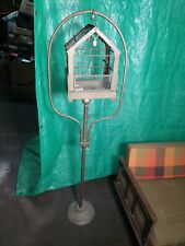 Antique BRASS hanging BIRD CAGE with STAND 64