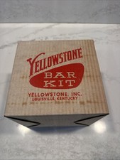 Yellowstone Bourbon Bar Kit 1958 Complete Glenmore Glasses Ashtray Box Vtg NOS picture