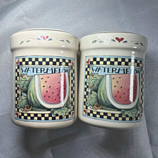 Vintage Susan Winget Certified International Watermelon Salt & Pepper Shakers picture