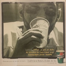 1997 Gatorade Sports Drink PRINT AD Football Player Cup Thirst Quencher VTG 90s picture