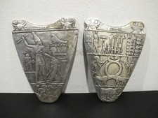 (2) Vintage 1970's AGI Artisans Guild International Egyptian Reliev Plaques picture