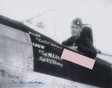 WW2 Lt Col Dan Hillman P-47 Thunderbolt Ace Cockpit - Hand Signed Photo picture