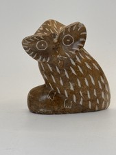 Vtg Brazil Stone Owl Woodland Totem Style Carved Forest Decor CottageCore 1984 picture