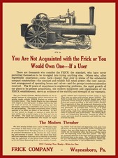 1912 Frick Co. of Waynesboro, PA Steam Engine, Thresher NEW METAL SIGN: 9x12