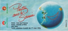Air Martinique / Air Guadeloupe timetable 1992/05/01 local for Paris picture
