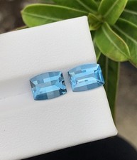 4.68ct/Fancy Cutting Swiss Blue Topaz Pair, Perfect Cutting For Jewelry Earring picture