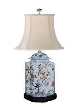 Beautiful Floral Porcelain Scalloped Jar Table Lamp 29