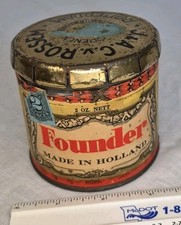 Vintage J. & A.C.V. Rossem Rotterdam Founder Tobacco 2oz Tin Holland picture