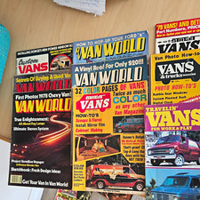 Vintage Van Magazine Lot of 9 1970s Van World Custom Vans Chevy Dodge Street 70s picture