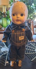 Vintage 30s BUDDY LEE Denim Overalls Engineer Doll Rare COMPOSITION picture