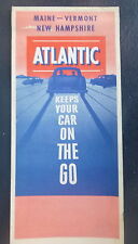 1953 Maine Vermont New Hampshire road map Atlantic Gas  Oil Company picture