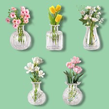 ZOYVUX Cute Mini Vase Magnets for Fridge, Funny Decorative Magnets, 5 Pack picture