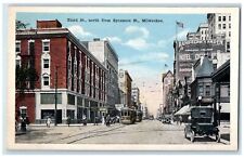 c1920 Third Street North From Sycamore St. View Milwaukee Wisconsin WI Postcard picture