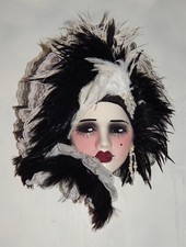 Unique Creations Lady Face Mask Wall Art, Wall Hanging Decor - NEW IN BOX picture
