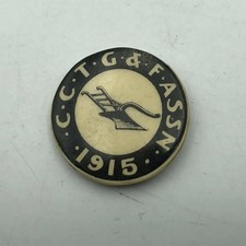 1915 Vtg Antique CCTG&F Badge Button Pinback Cook County Farmers Agriculture picture