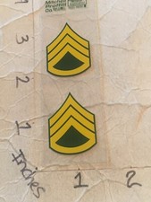 US Army 2 small Staff Sergeant Insignia Window Decal (Applied outside) picture