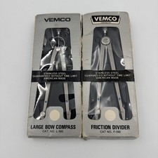 Vemco Vintage Small Bow Compass L-560 And F-590 Lot Used in boxes.  picture