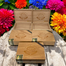 Lot of 5 Jaime Garcia Toro Empty Wooden Cigar Boxes 9.25x7x2.25 #22 picture