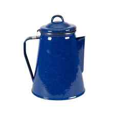 Stansport Enamel Coffee Pot 8 Cup Percolator With Basket Blue picture