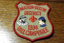 BOY SCOUT PATCH 1994 MASON DIXON DISTRICT FALL CAMPOREE NOS picture