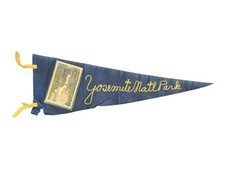 Vintage Yosemite National Park Chain Stitched Lettering w PostCard 24
