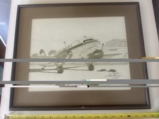 John Helms Southern Airways DC3 Limited Edition Print Framed Aviation Art 1983 picture